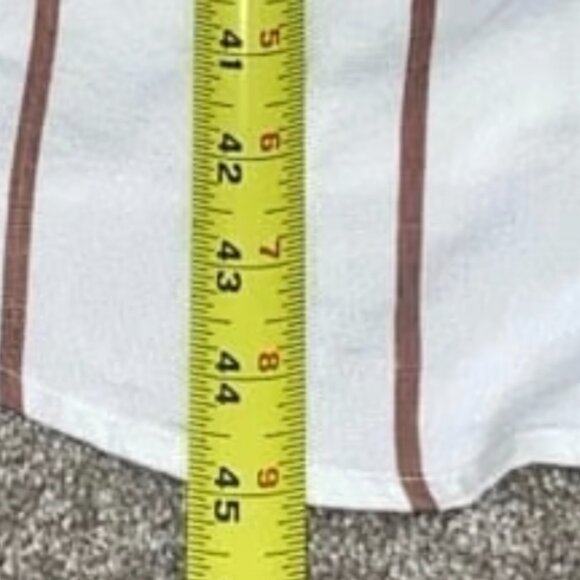 O’Neill Reid Striped Midi Dress – Size M (White & Terra Cotta) - Picture 10 of 16